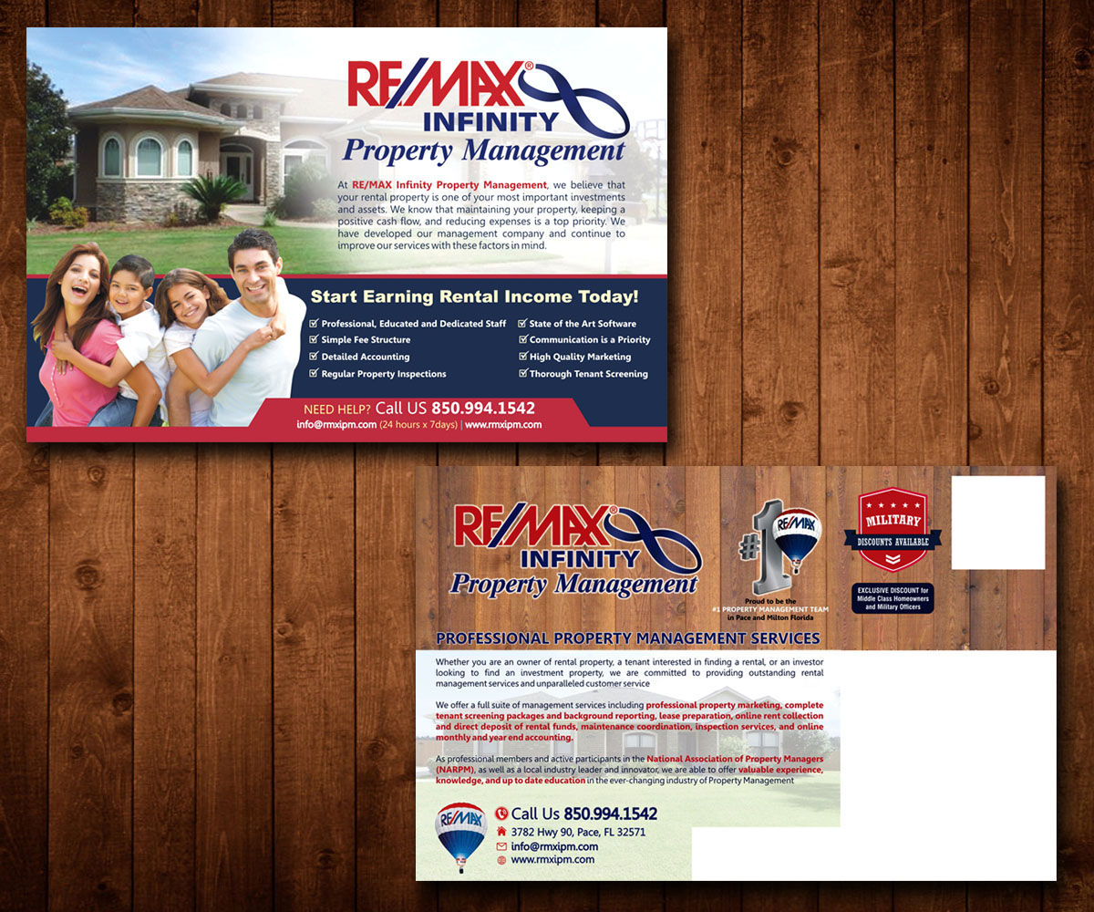 Postcard Design by Designers Hub for RE/MAX Infinity Property Management | Design #8451001