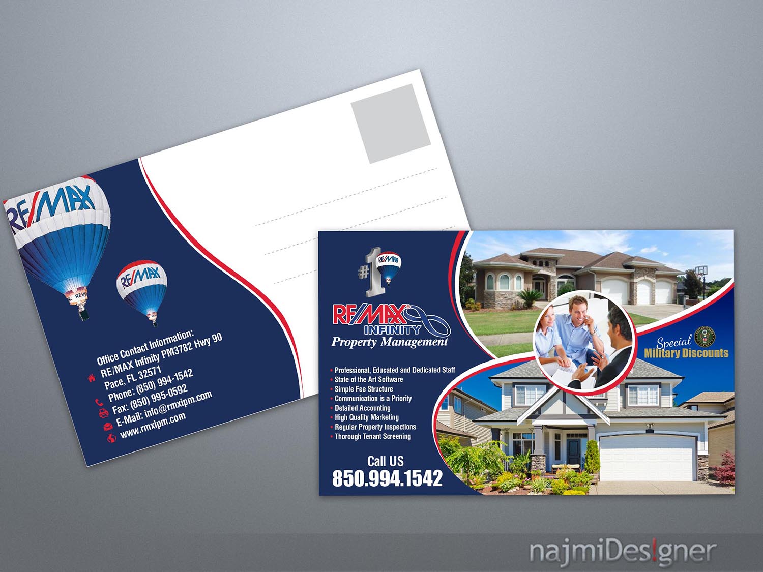 Postcard Design by  Najmi for RE/MAX Infinity Property Management | Design #8000879
