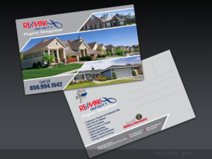 Postkarten-Design von  Najmi für RE/MAX Infinity Property Management | Design: #8006823