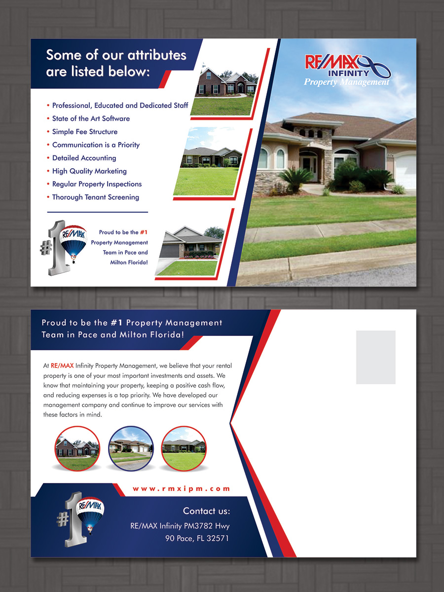 Modern, Professional, Property Management Postcard Design for RE/MAX