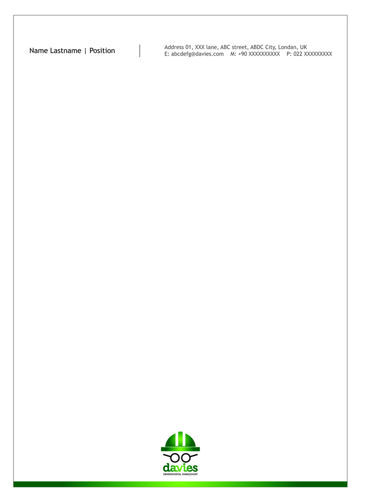 Stationery Design by Rflames for Davies Environmental Management Limited | Design #2013552