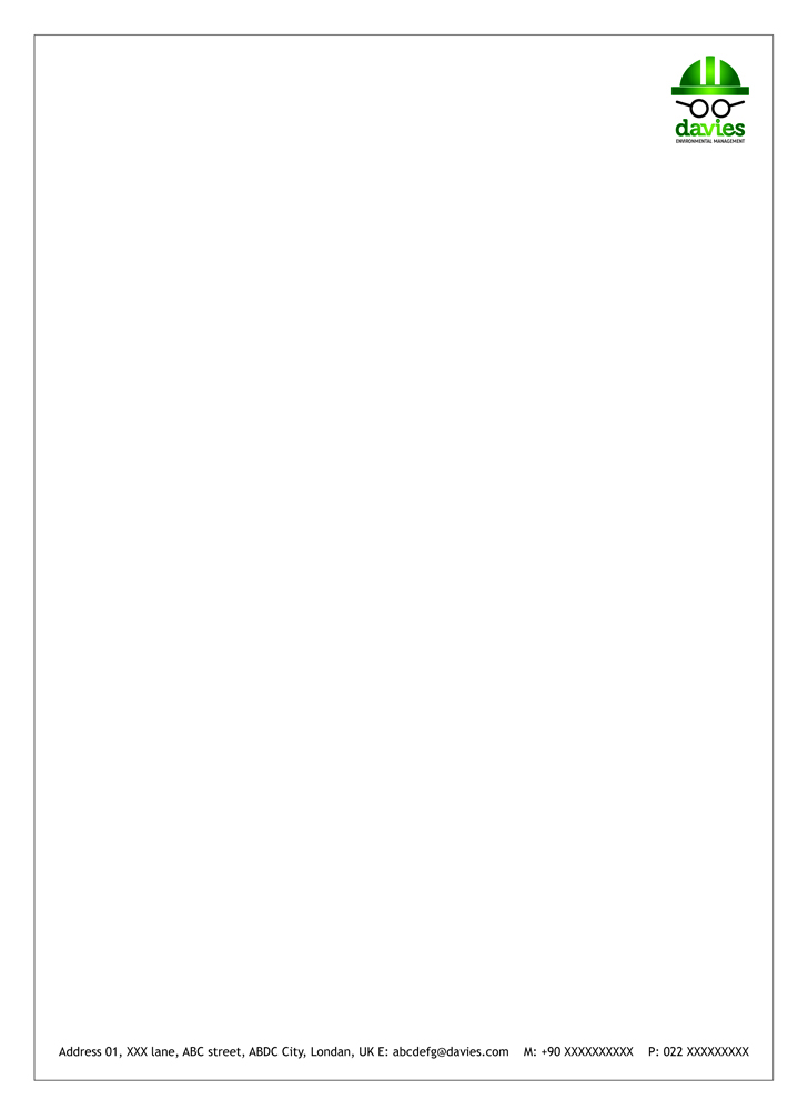 Stationery Design by Rflames for Davies Environmental Management Limited | Design #2017687