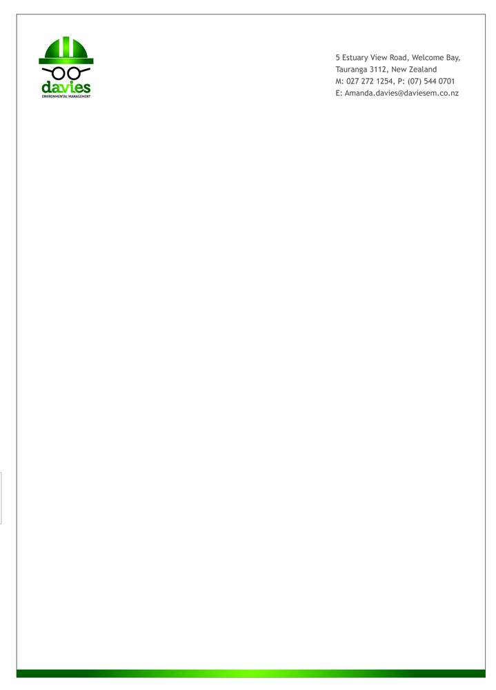 Stationery Design by Rflames for Davies Environmental Management Limited | Design #2023062