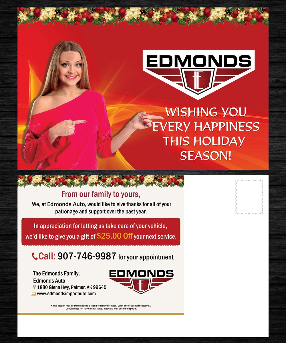 Postcard Design by CreativeTrick for Edmonds Auto | Design #7982494