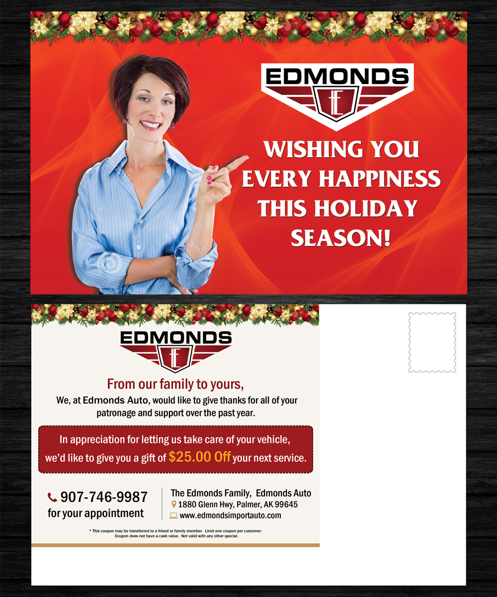 Postcard Design by CreativeTrick for Edmonds Auto | Design #7982525