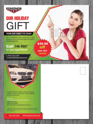 Postcard Design by creative.bugs for Edmonds Auto | Design: #7948788
