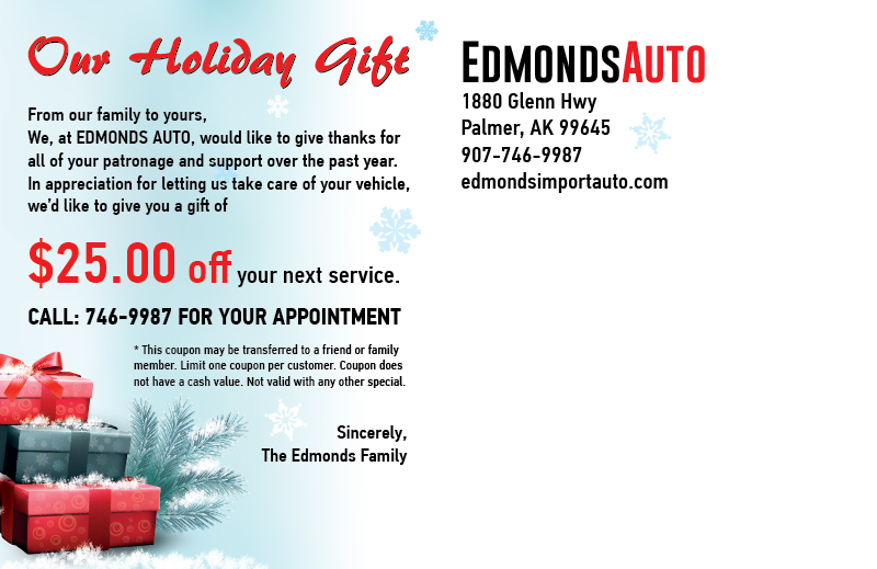 Postcard Design by Alaya for Edmonds Auto | Design #8008398