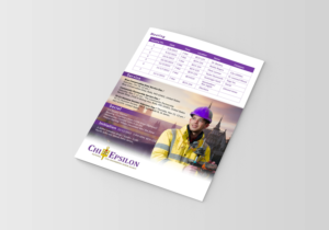 Chi Epsilon civil engineering orgnization activities flyer | Diseño de Flyer por Gfx.26™