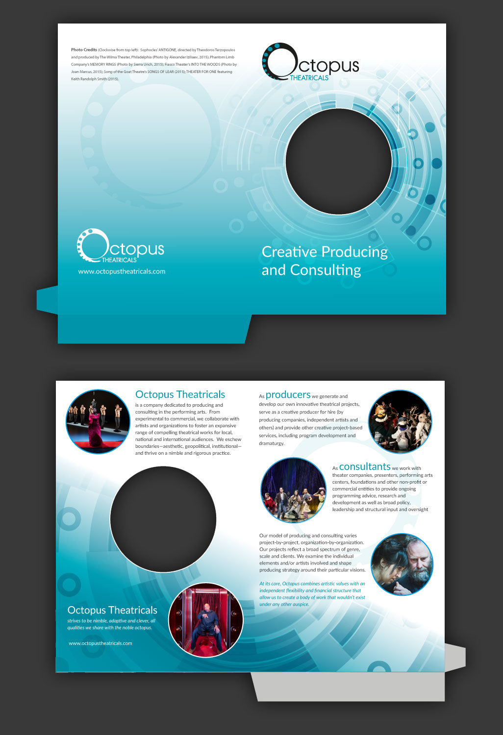 Brochure Design by pivotaldesign.biz for Octopus Theatricals | Design #9275114