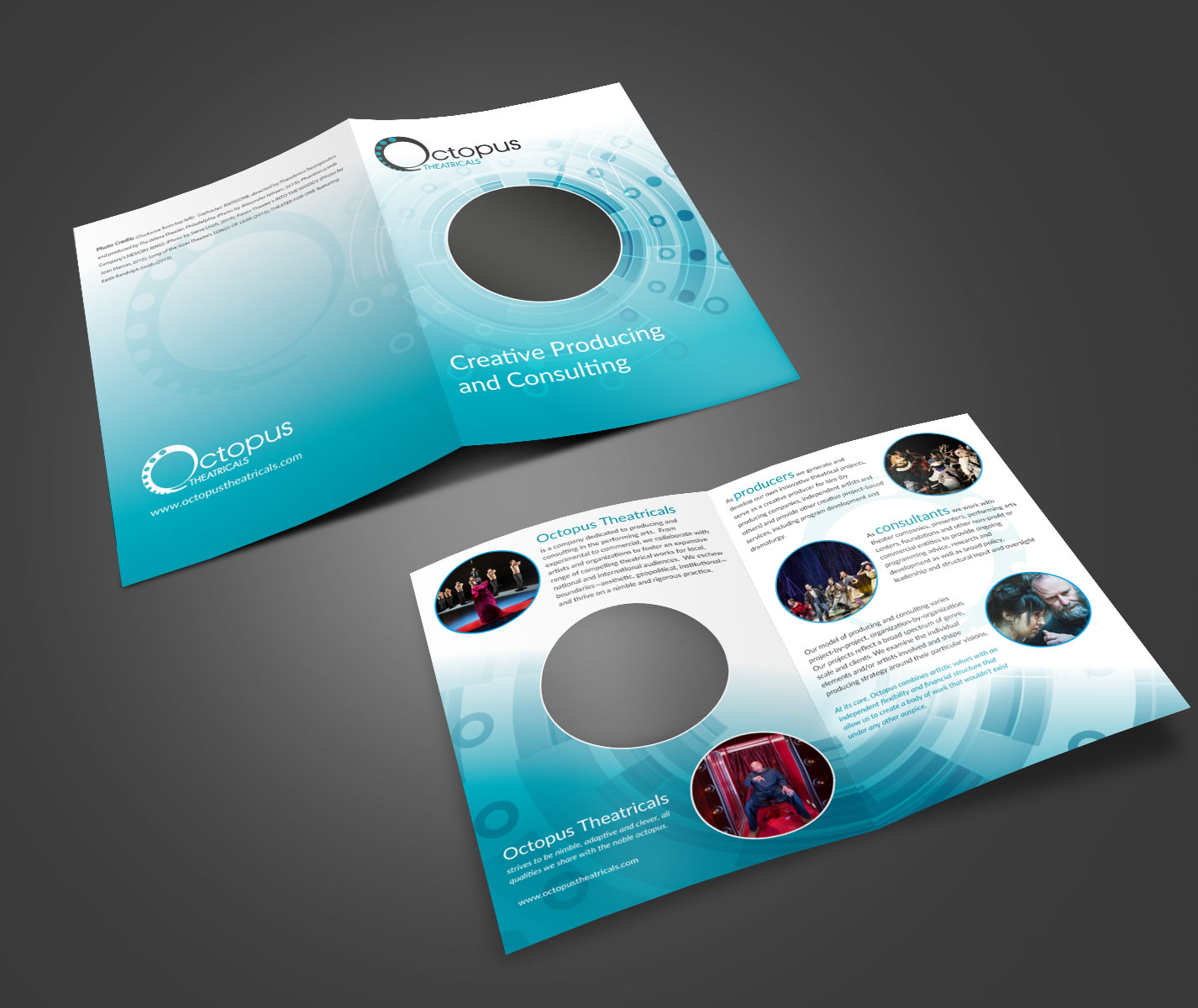 Brochure Design by pivotaldesign.biz for Octopus Theatricals | Design #9275115