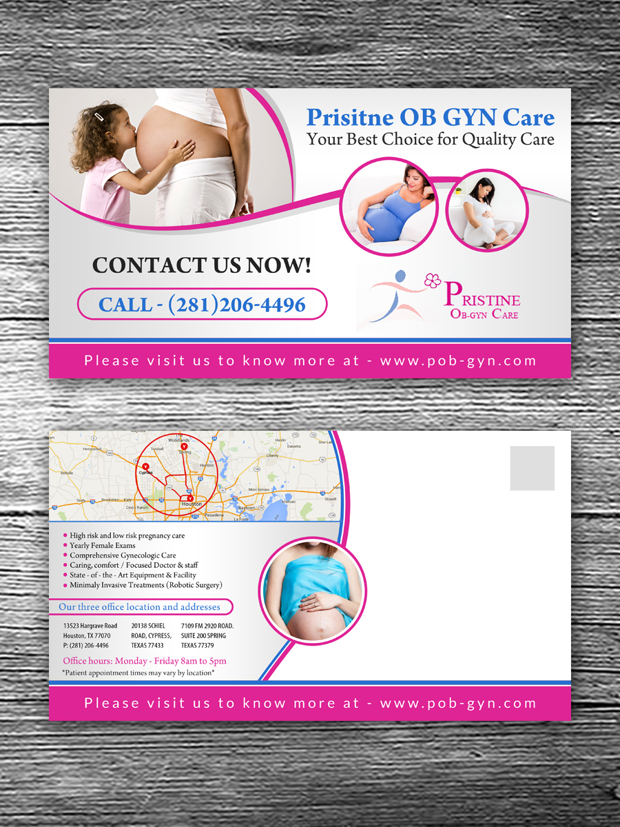 Diseño de Postal por debdesign para Pristine Ob-Gyn Care | Diseño #7980625