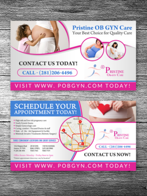 Design de Carte Postale par debdesign pour Pristine Ob-Gyn Care | Design : #8455275