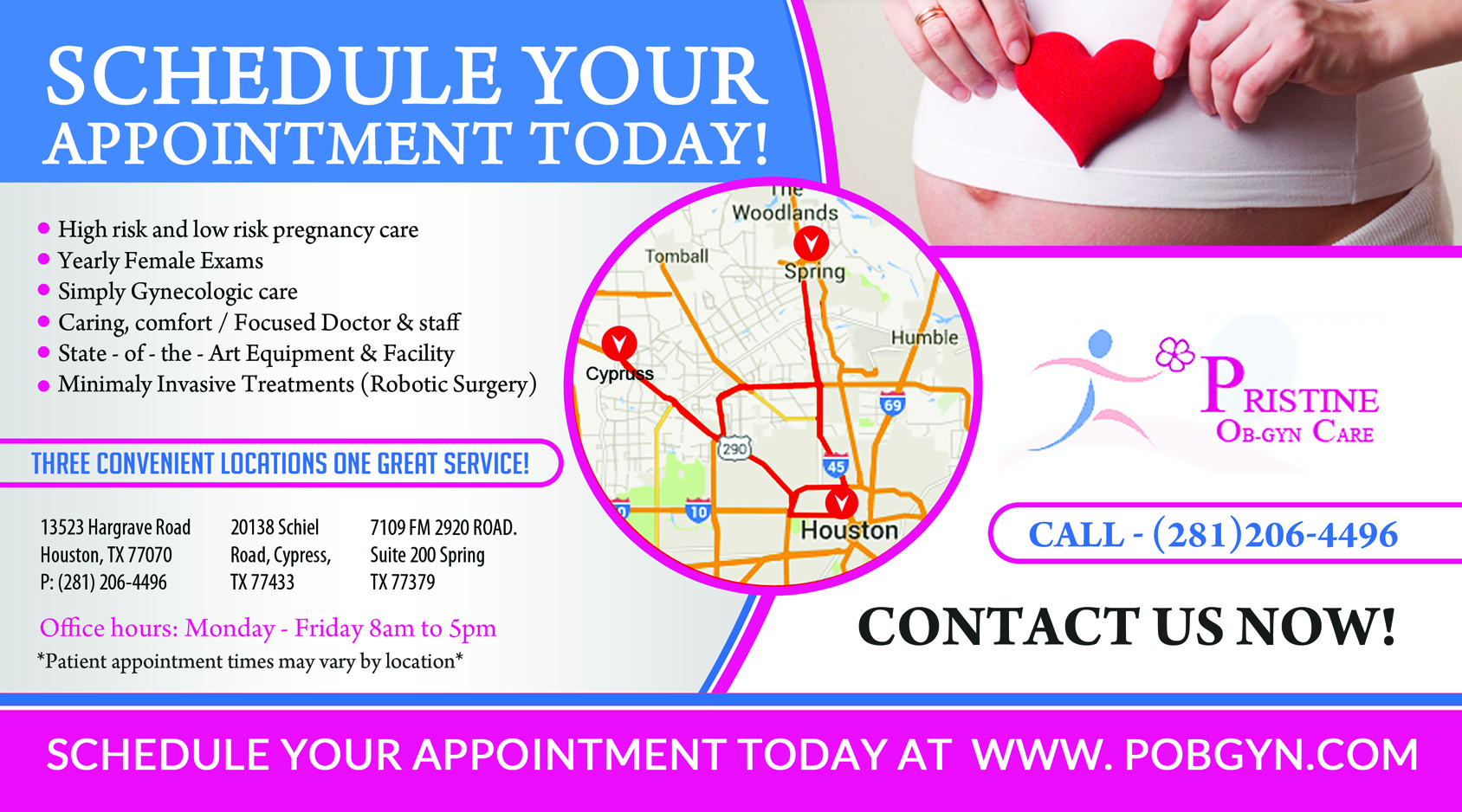 Design de Carte Postale par debdesign pour Pristine Ob-Gyn Care | Design #9192220