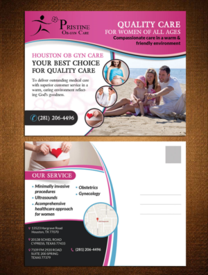 Design de Carte Postale par creative.bugs pour Pristine Ob-Gyn Care | Design : #8455059