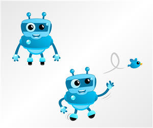 Mobile App - Cute Robot Character Design | Diseño de Personaje por Vinchi