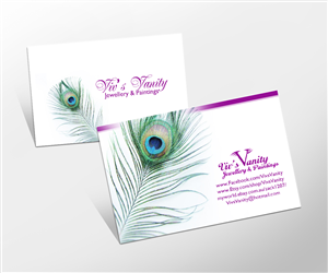 Visitenkarten-Design von Danny Augustinus, S.Des für Viv's Vanity Jewellery & Paintings | Design #1969844
