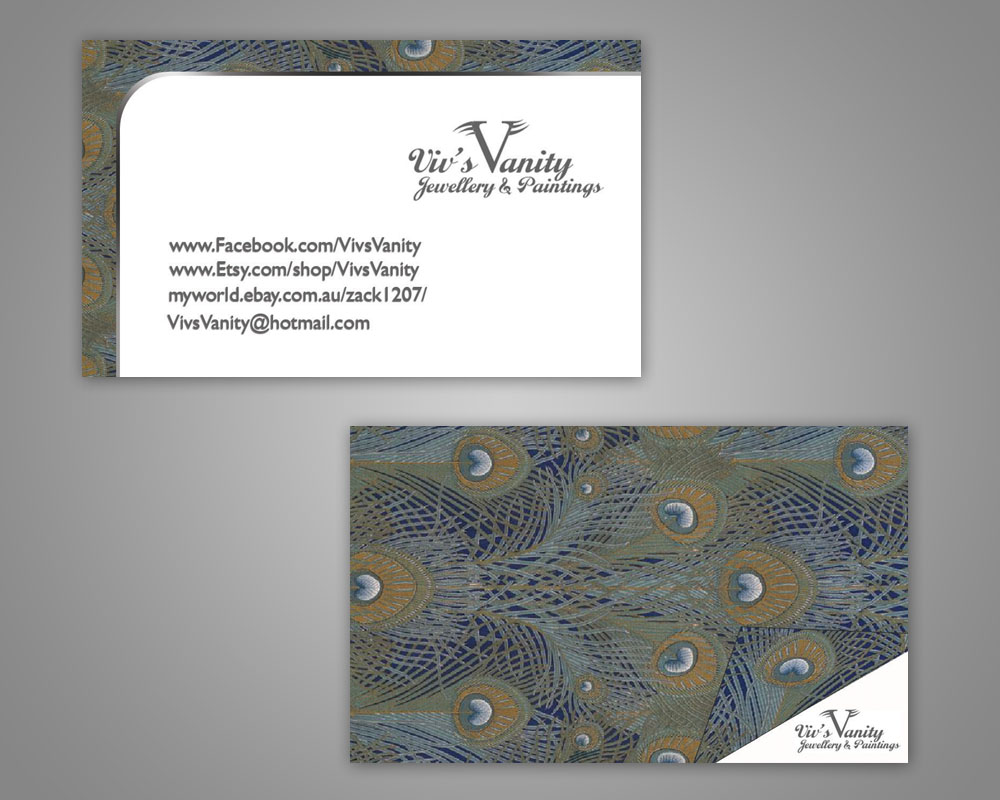 Business Card Design by farani for Viv's Vanity Jewellery & Paintings | Design #1969823