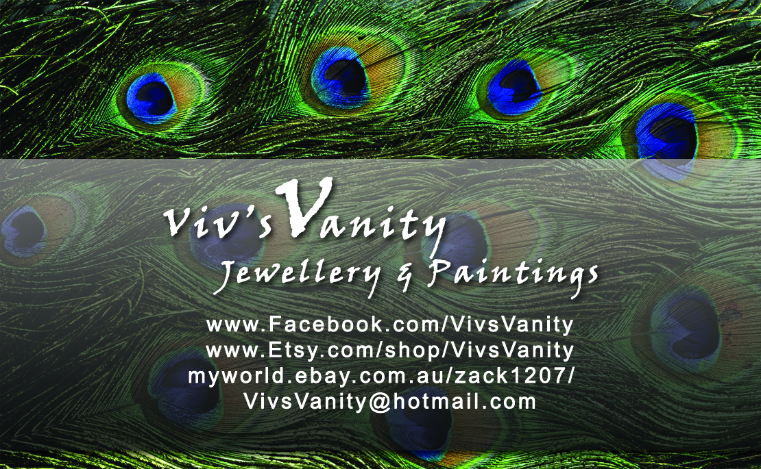 Diseño de Tarjeta de Presentación por Lx Design para Viv's Vanity Jewellery & Paintings | Diseño #1972357