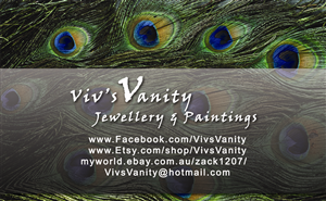 Business Card Design by Lx Design for Viv's Vanity Jewellery & Paintings | Design: #1972357
