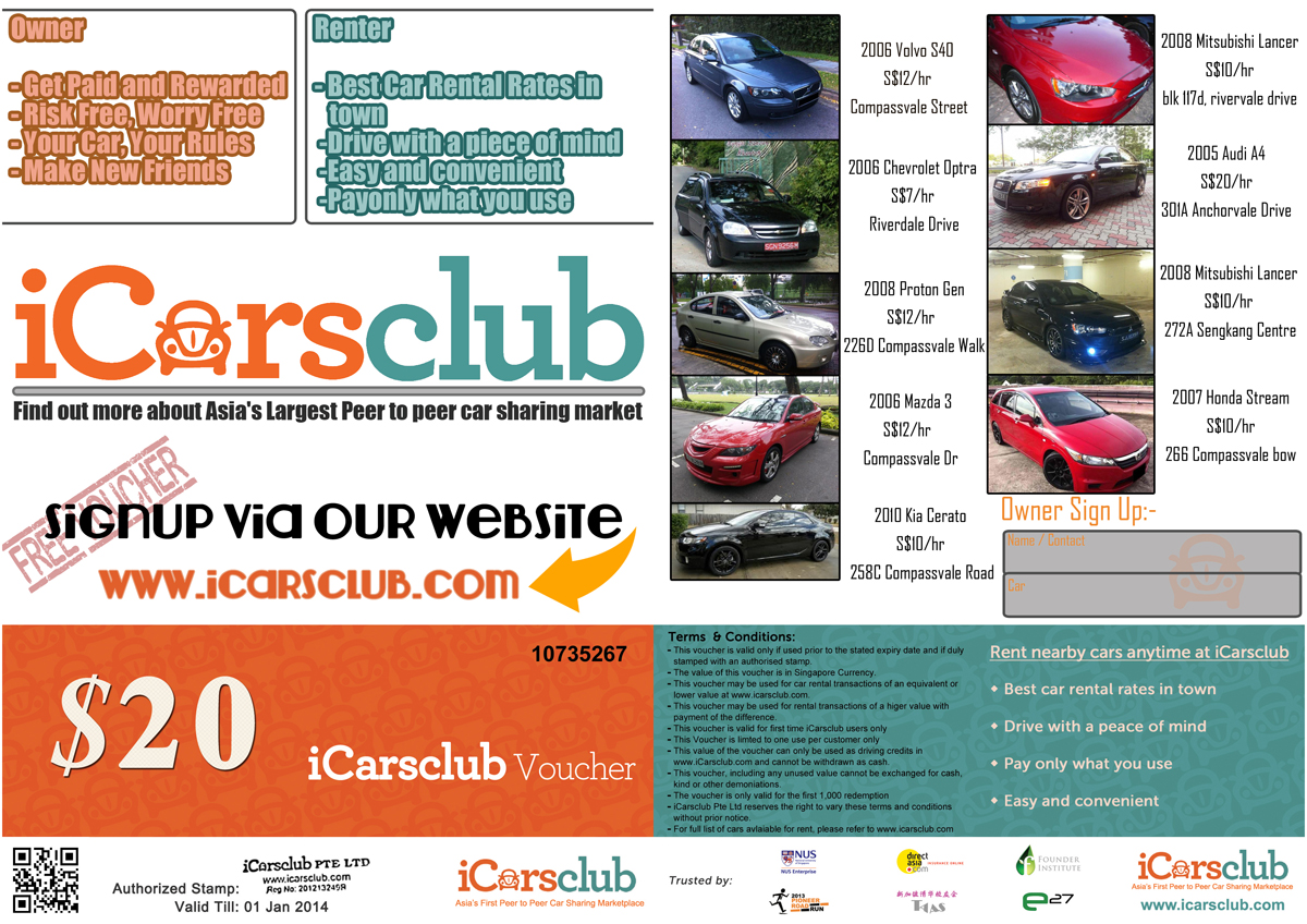 Flyer Design by Hazim for iCarsclub Pte Ltd | Design #1955606