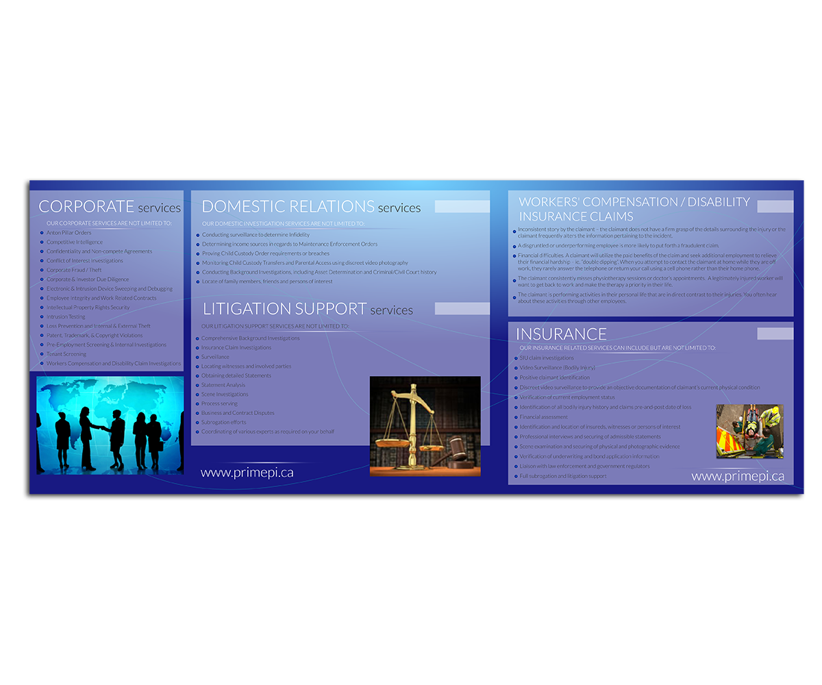 Flyer Design by elveneclipse for Prime Investigations Ltd | Design #8411656