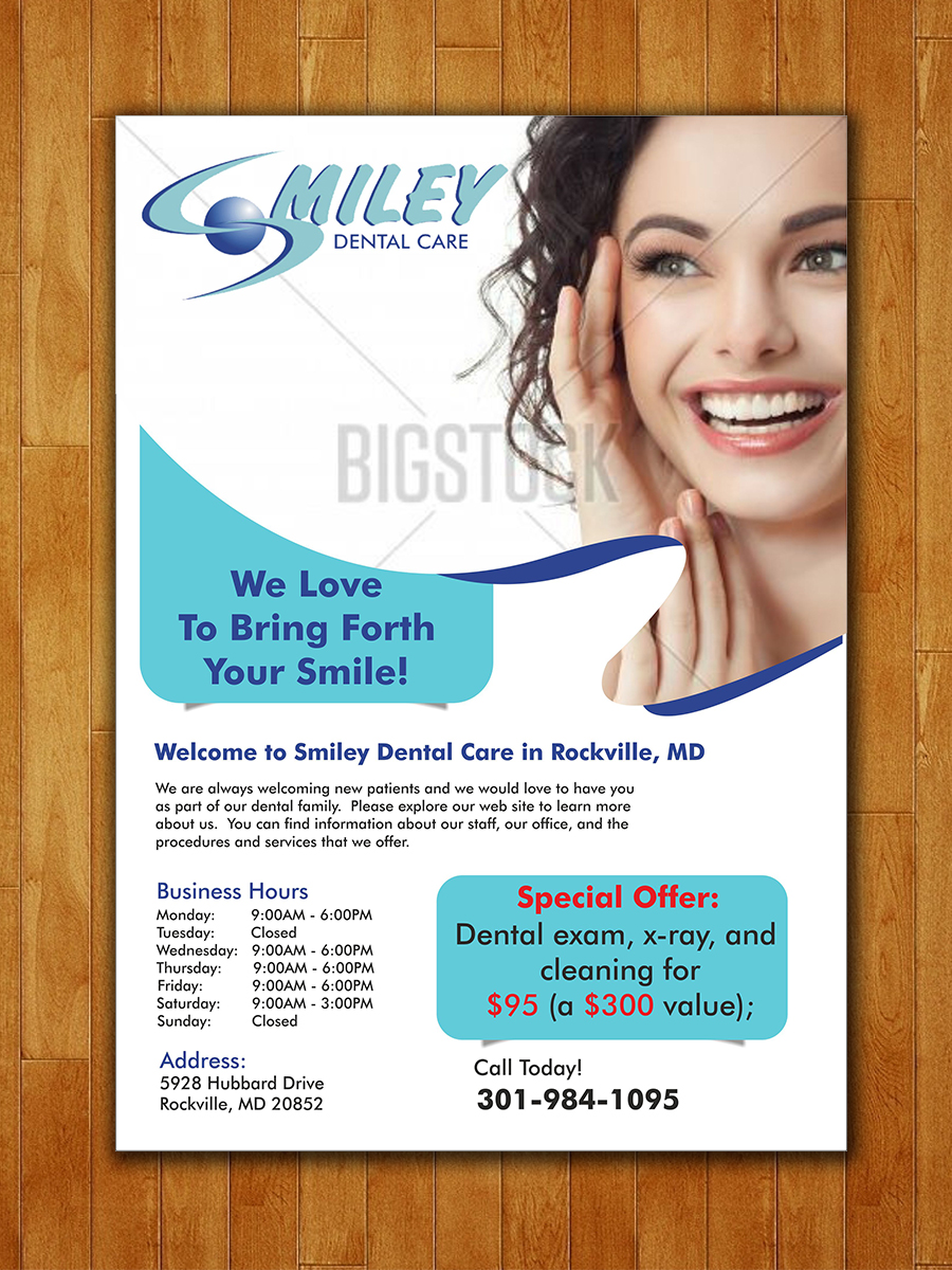 elegant playful dental flyer design for a company by esolz new business dental flyers