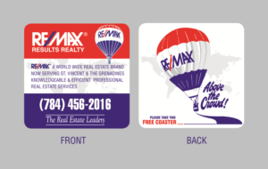RE/Max Results Realty Logo drink Coaster | Grafik-Design von Hung Phung