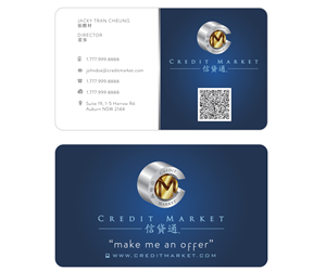 Visitenkarten-Design von OttisPotter für Credit Market Pty Ltd | Design: #2079505