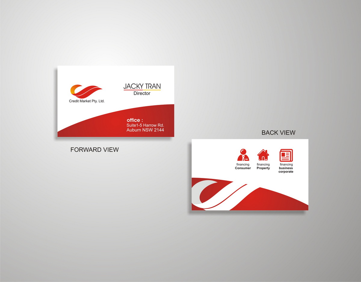 Design de Carte de Visite par nandiwardhana pour Credit Market Pty Ltd | Design #1973982