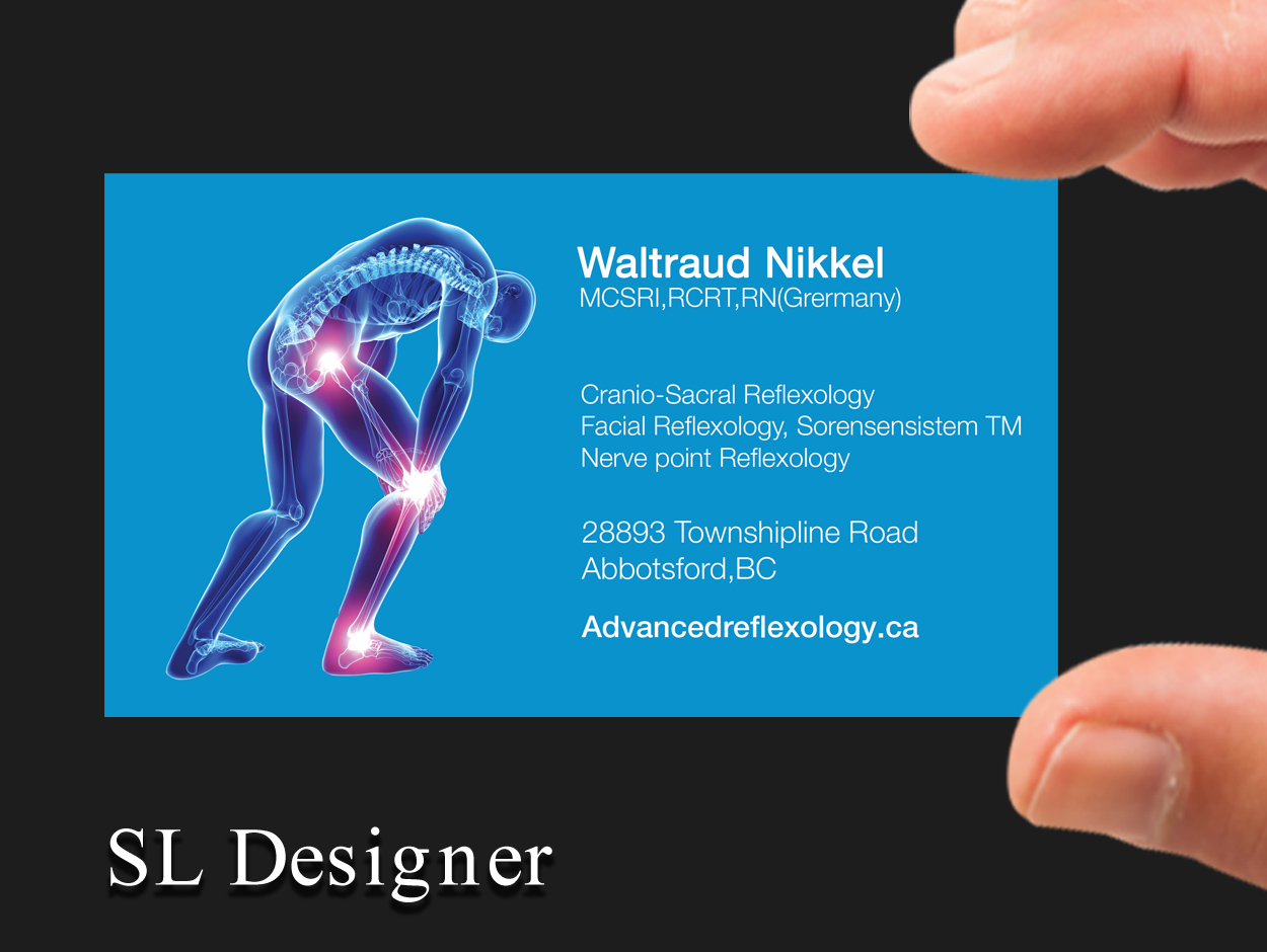 Business Card Design by SL Designer for Advanced Reflexology | Design #7978362