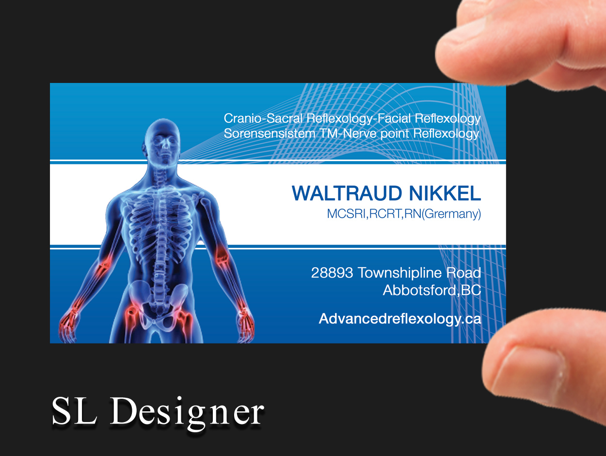 Diseño de Tarjeta de Presentación por SL Designer para Advanced Reflexology | Diseño #7978425