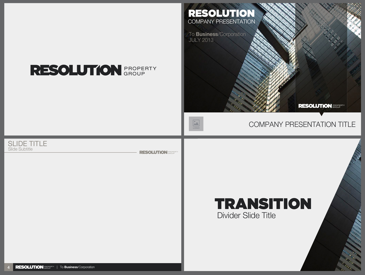 PowerPoint Design by Eminente for Resolution Property Group Pty Ltd  | Design: #2040000