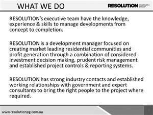 PowerPoint Design by sigitarrin for Resolution Property Group Pty Ltd  | Design: #1959940