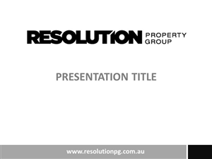 PowerPoint Design by sigitarrin for Resolution Property Group Pty Ltd  | Design: #1961310