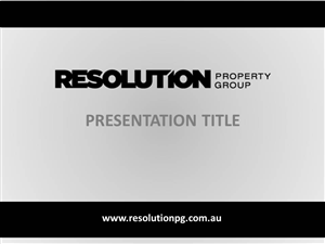 PowerPoint Design by sigitarrin for Resolution Property Group Pty Ltd  | Design: #1964714