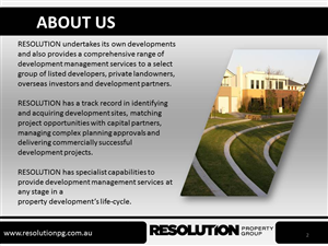 PowerPoint Design by sigitarrin for Resolution Property Group Pty Ltd  | Design: #1964715