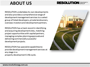PowerPoint Design by sigitarrin for Resolution Property Group Pty Ltd  | Design: #1977767