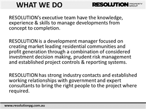 PowerPoint Design by sigitarrin for Resolution Property Group Pty Ltd  | Design: #1977769