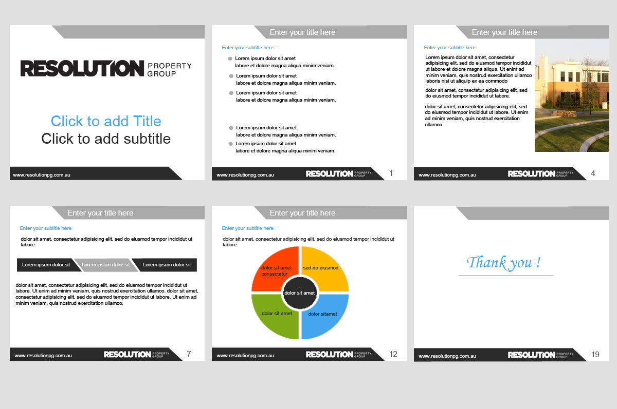 PowerPoint Design by Parul for Resolution Property Group Pty Ltd  | Design #1964616