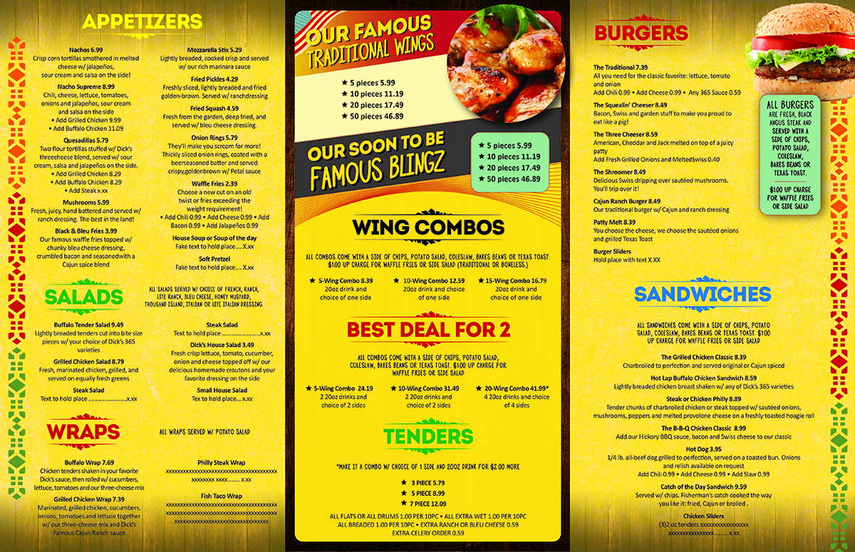 Menu Design by Nuria Ferrero for David Dobbs Enterprises / Menu Designs | Design #1977287