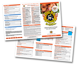 Design de Menu par DG | Graphic Design pour David Dobbs Enterprises / Menu Designs | Design #1954238