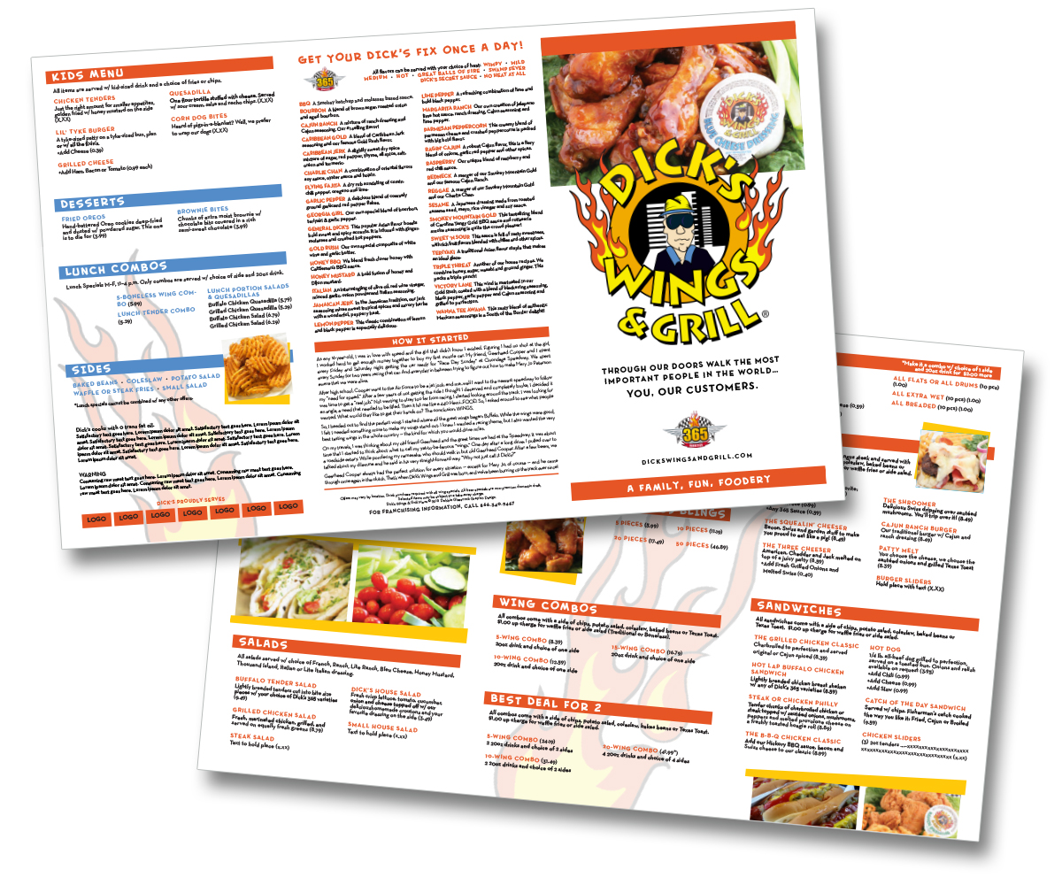 Menu Design by DG | Graphic Design for David Dobbs Enterprises / Menu Designs | Design #1957726