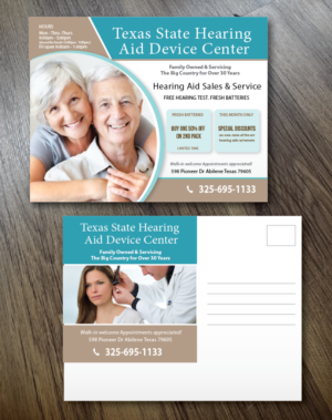 Postcard Design by alex989 for Texas State Hearing Aid Device Center | Design: #8001305