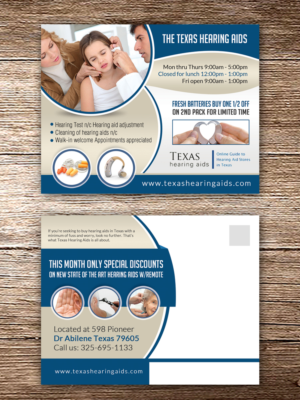 Postcard Design by debdesign for Texas State Hearing Aid Device Center | Design: #7983591