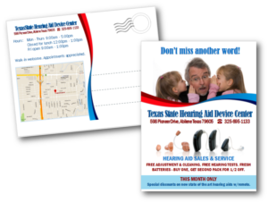 Postcard Design by citygirl17 for Texas State Hearing Aid Device Center | Design #8002982
