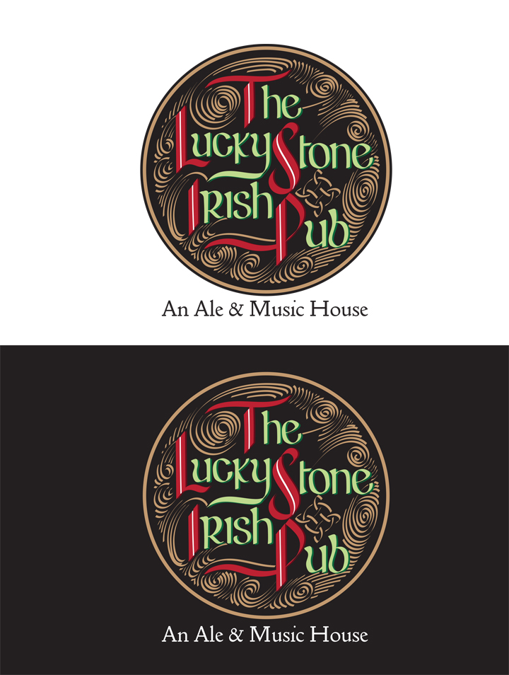 Logo Design by Rade89 for The Lucky Stone Irish Pub | Design #7974529