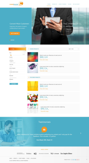 Diseño Web por pb para Crowdsourcia | Diseño: #7988708