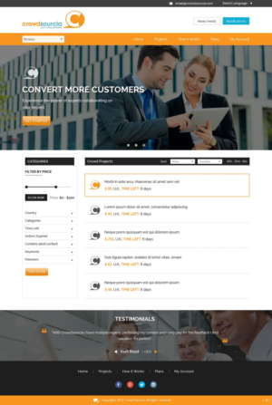 Diseño Web por pb para Crowdsourcia | Diseño: #7988709