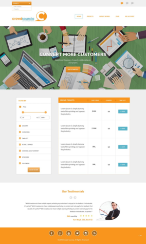 Web Design par pb pour Crowdsourcia | Design : #7988710