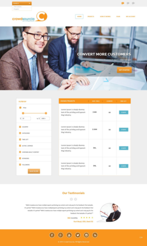 Web Design par pb pour Crowdsourcia | Design : #7988711